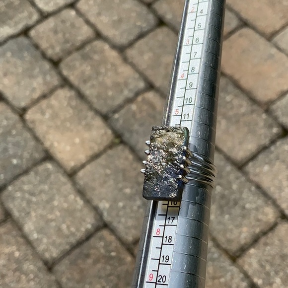 NATURAL LABRADORITE ROUGH 925 STERLING SILVER RING, SIZE 6.5 - Picture 9 of 9